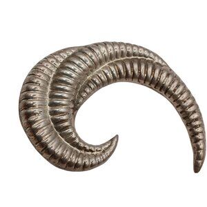 Vintage Sterling Silver Modernist Pin Brooch 2.5" Unique Signed Mexico 925 #G5